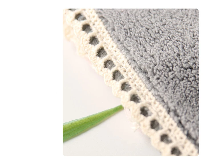 GIANTEX Bow Super Soft Absorbent Microfiber Hand Towel Hanging Bathroom Kitchen Towel Cleaning Cloth 35x27cm U2258