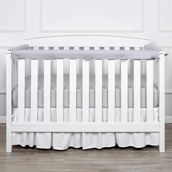 

Baby bed crib bumper three-piece crib protection edging cotton padded room decor baby anti-bite solid color bed fence strip