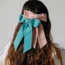 Horquillas con lazo para el pelo para mujer, pasadores elegantes de terciopelo, horquilla con lazo, accesorios para el cabello, pasadores para el cabello para niña