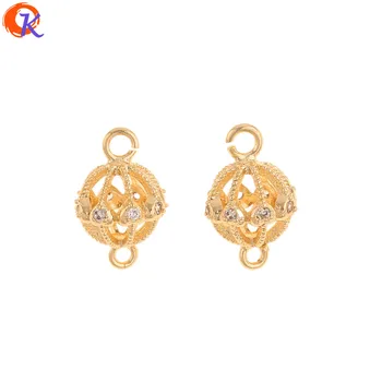 

Cordial Design 30Pcs 9*14MM Jewelry Accessories/DIY Earring Making/CZ Connectors/Genuine Gold Plating/Hand Made/Earring Findings