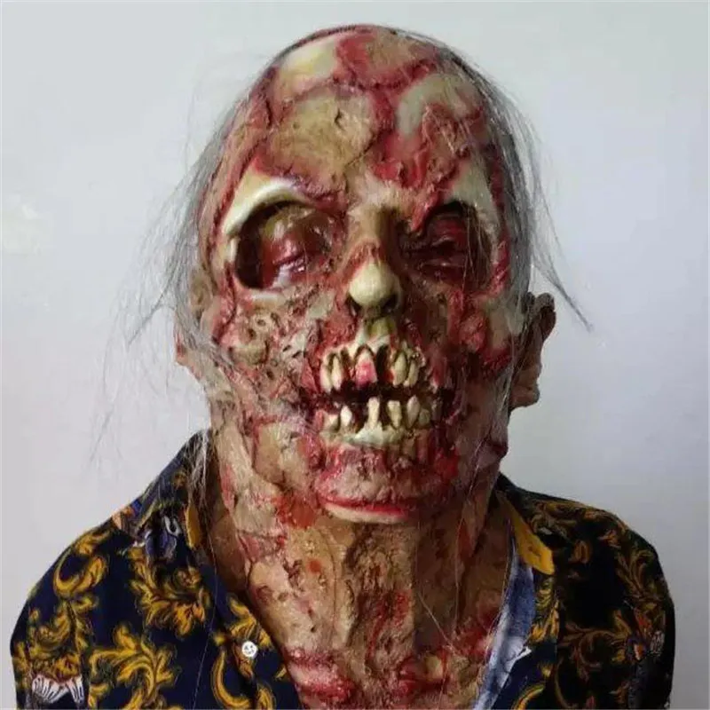 Хэллоуин, ужасная маска зомби-маски вечерние косплей, кровавое противное гнить лицо страшная маска маскарадная тушь для ресниц Террор Маска латекс