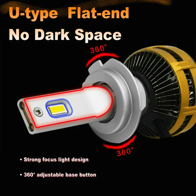 2x Car Headlight Bulbs With ZES Chips LED H1 H3 H4 H7 H8 H11 9005 9006 9012 Auto Lamp 160W 20000LM Car Lights Universal Nebbia 2x Car Headlight Bulbs With ZES Chips LED H1 H3 H4 H7 H8 H11 9005 9006 9012 Auto Lamp 160W 20000LM Car Lights Universal Nebbia