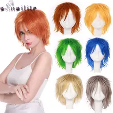 S-noilite черный белый фиолетовый красный короткие волосы косплей парик 12 дюймов высокая температура волокна синтетические волосы парики аниме парик унисекс