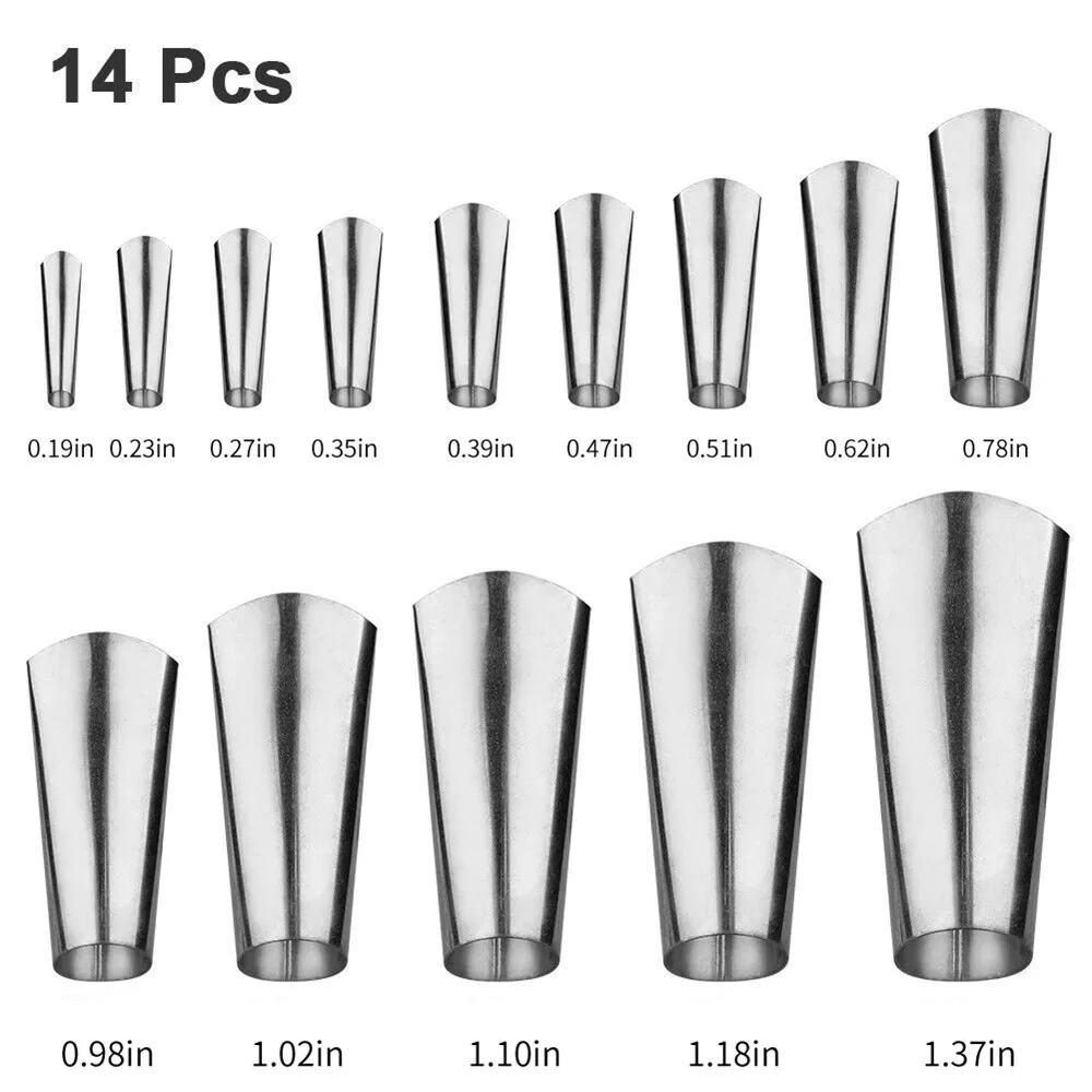 Applicator-Tool Sealant-Nozzle-Glue Caulking-Gun Finishers Silicone Stainless-Steel 14PCS