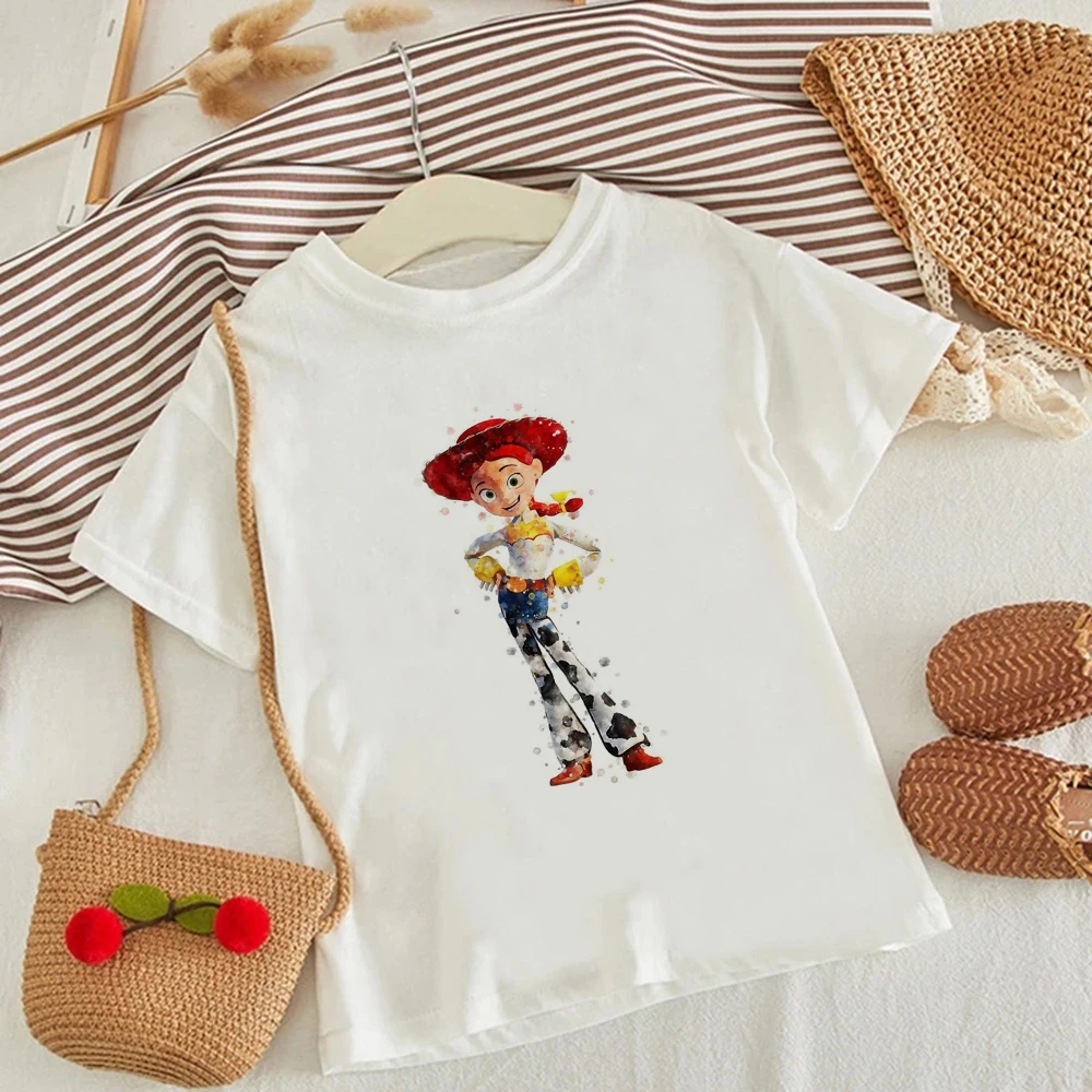 

Children T Shirt Jessie The Yodeling Cowgirl Print Tshirt Tee Funny Animal Short Sleeve T-Shirt Streetwear Disney Toy Story Tops