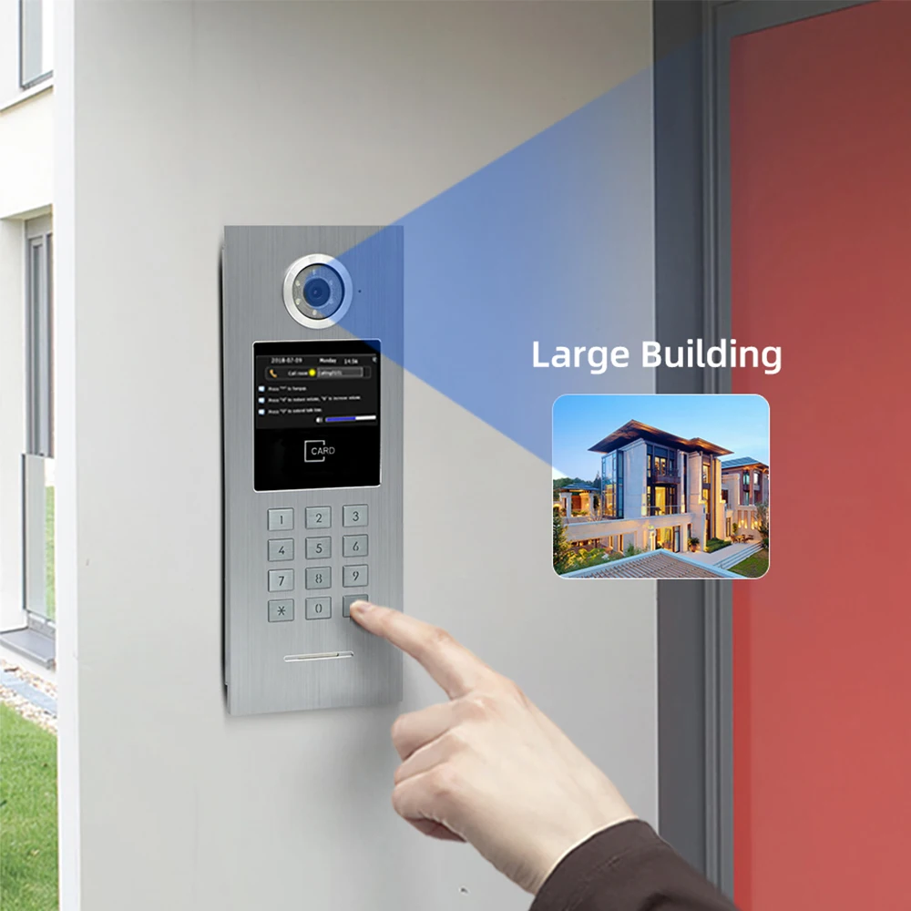 JeaTone 7 дюймов WiFi IP сенсорный экран видеодомофон для большого здания система
