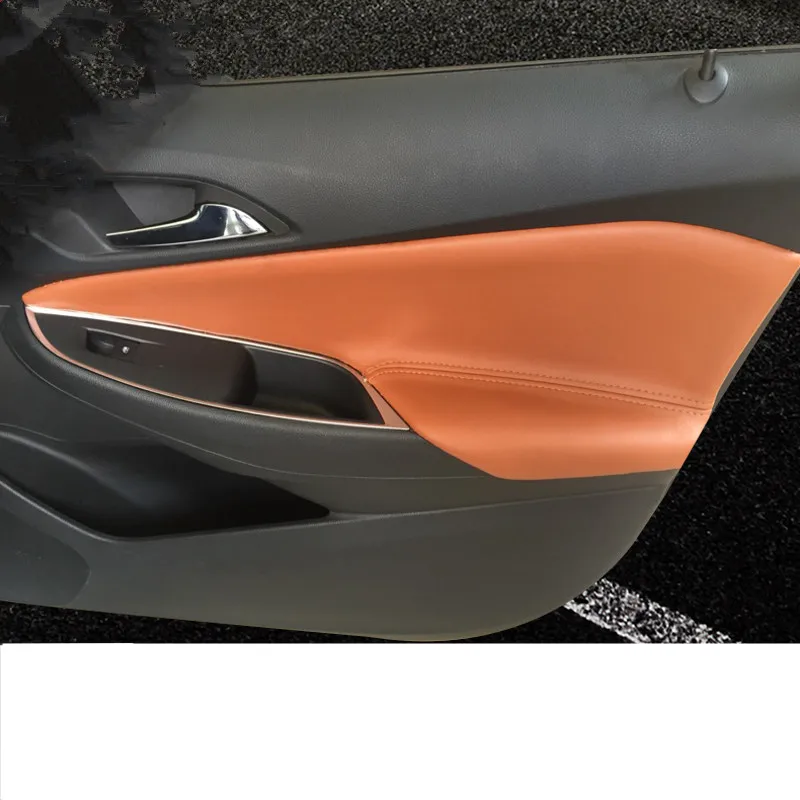 

Microfibre Leather Doors Panel Armrest Protective Cover For Chevrolet Cruze Malibu 2015 16 17 18 CAB169