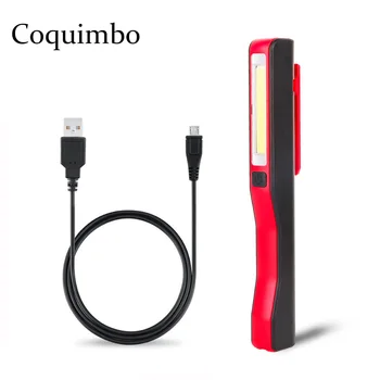 

Portable 3W 14500 COB Flashlight Torch USB Rechargeable LED Work Light W/Magnet Camping Lanterna Hanging Hook Lamp For Outdoor