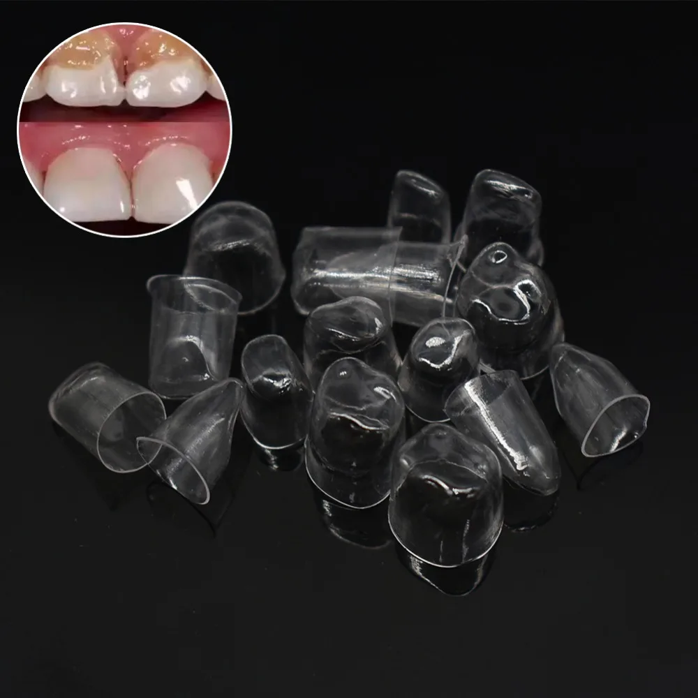 64 шт. стоматологические Передние Прозрачные короны Лиственные зубы для взрослых и детей стоматологические инструменты для отбеливания зубов