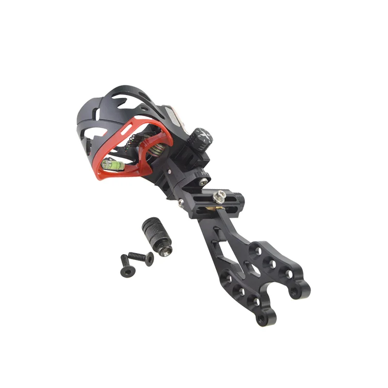 1 Pc AXT45ZM CNC Aluminum Adjustable Compound Bow Sight 5-Pin Fiber Optic Sight For Bow Hunting Shooting Archery Accessories