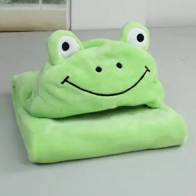 frog Детские одеяла в виде животных с капюшоном для новорожденных/детское банное полотенце/детский халат, накидка, милый мягкий спальный халат Trq0005 - Цвет: frog