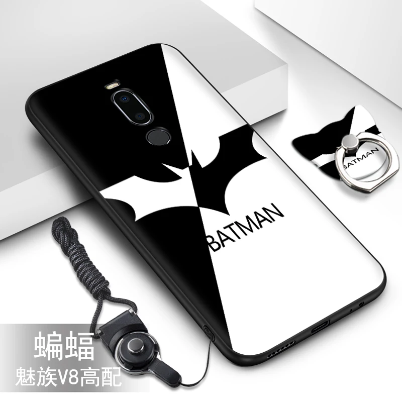 color as photo Для Meizu M8 чехол, силиконовые, Роскошные, симпатичные, из мягкого ТПУ чехол+ узор, ремешок, кольцо, задняя крышка для Meizu M8 lite чехол - Цвет: color as photo