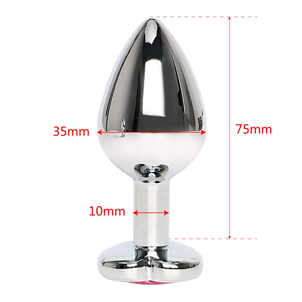 Plug anale in cristallo a forma di cuore giocattolo erotico_voghion.com