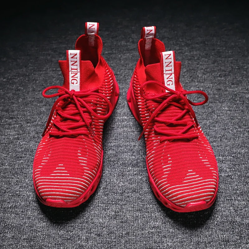 

Autumn shoes men's sports shoes autumn 2019 new mesh shoes net red tide shoes flying woven men's shoes wild thick-soled running