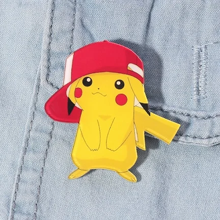Wear a hat Забавный Поющий Jigglypuff эмалированная булавка с блестками рубашка с пряжкой булавки и броши для женщин мультфильм отворот булавка брошь, ювелирный подарок - Окраска металла: Wear a hat