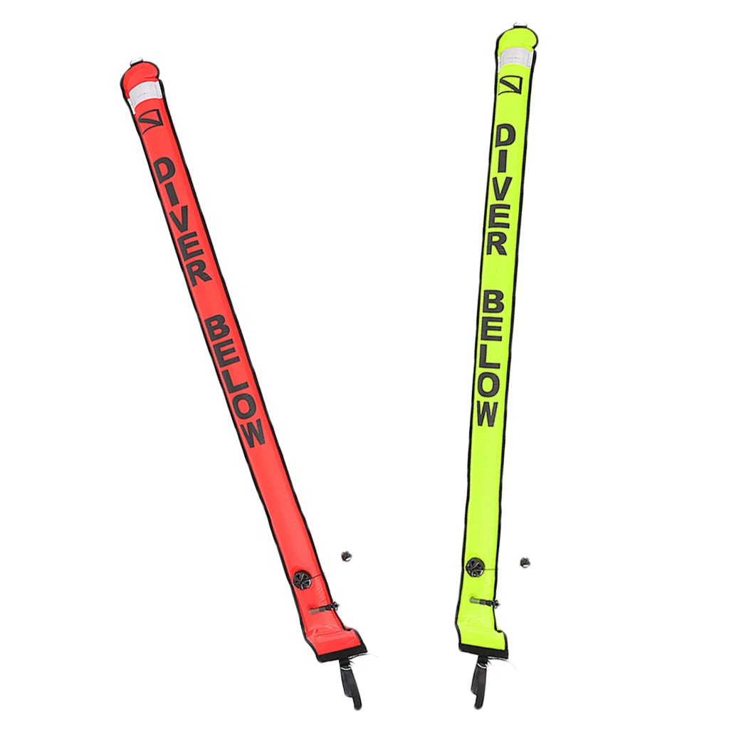 

Lot 2 Heavy Duty Scuba Diving Diver Safety Sausage SMB Surface Marker Buoy Signal Tube