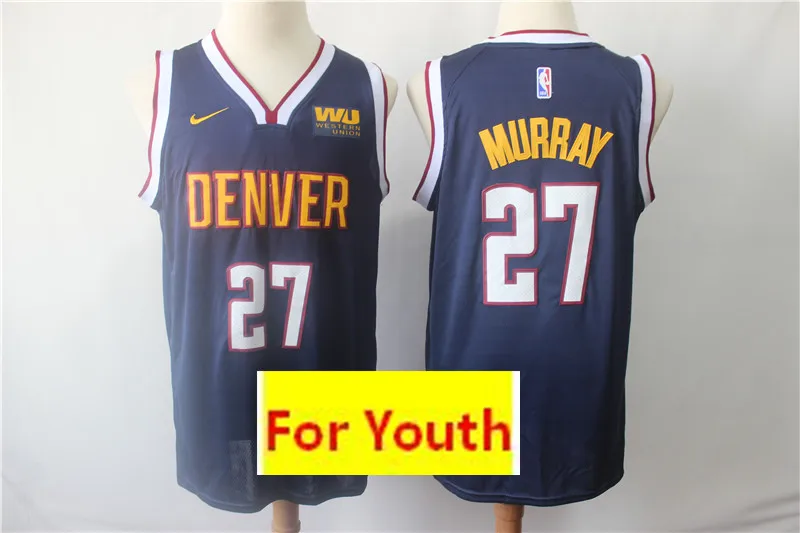 9 Молодежный бейсбольный мяч Денвер Аллен Айверсон#15 Nikola Jokic#27 Jamal Murray Детские майки - Цвет: 9