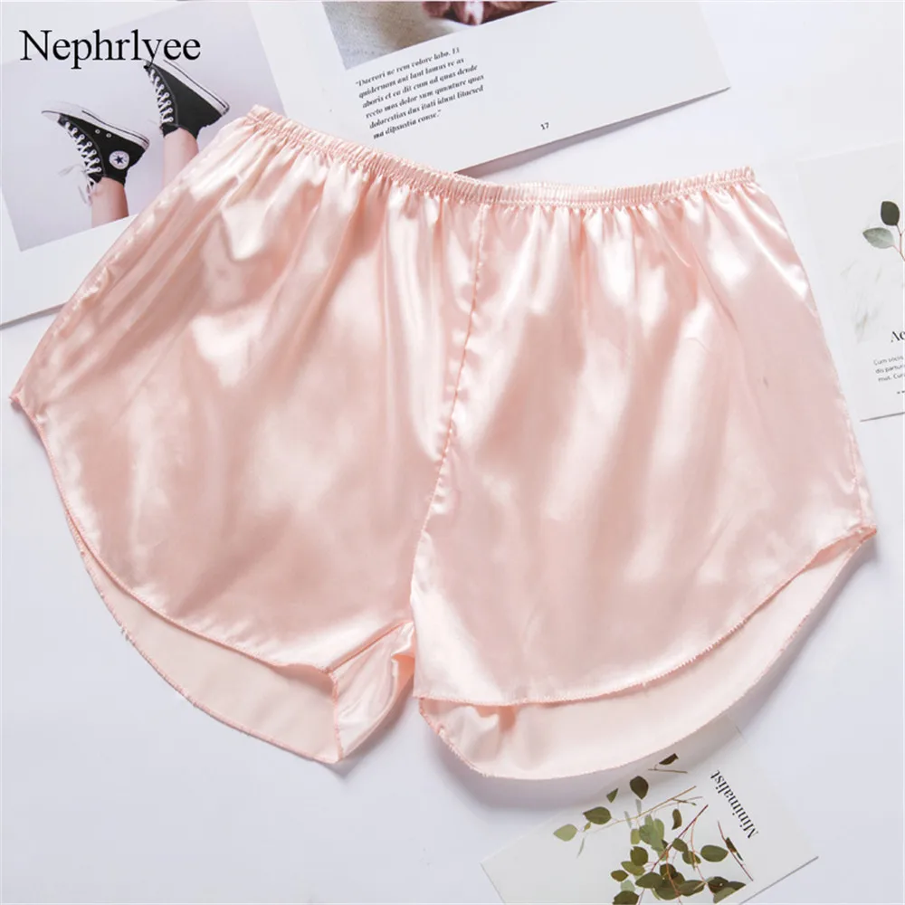 Elegance Satin Safety Short Pants Women Solid Underwear Short Tights Soft Seamless Female Safe Shorts Sexy Lingerie SHT068