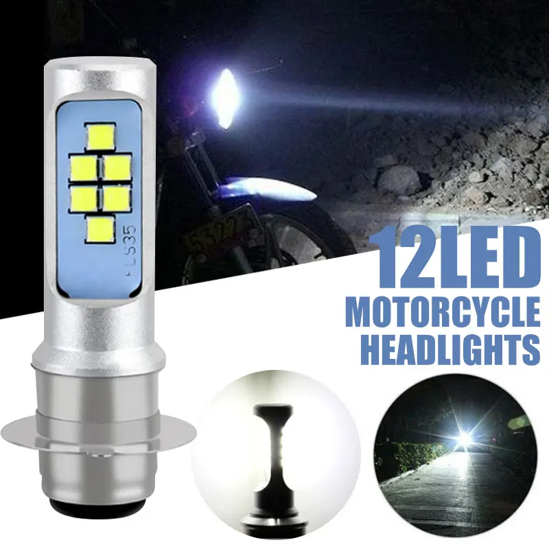 

Headlight Front Lamp High Power LED Light Scooter Motorcycle Parts P15D DC12-24V Super Bright