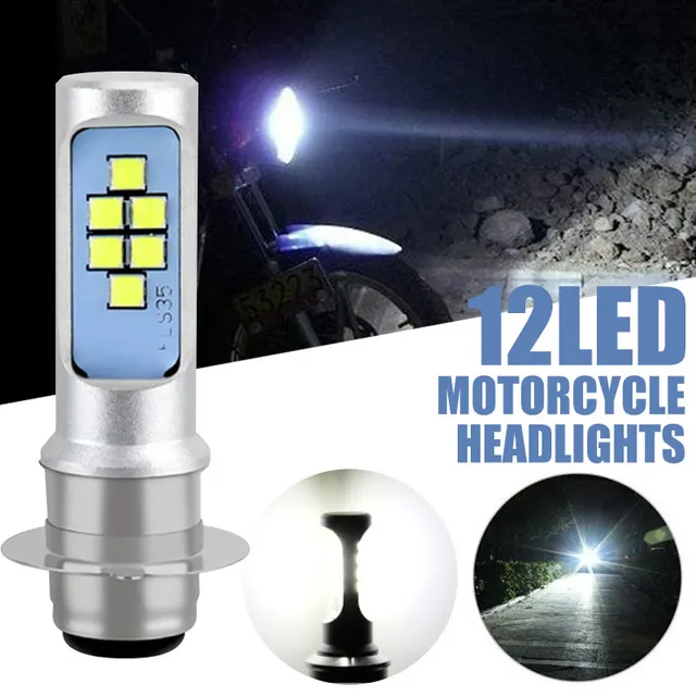 US $6.97 Headlight Front Lamp High Power LED Light Scooter Motorcycle Parts P15D DC1224V Super Bright