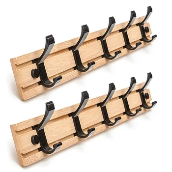 

2Pcs Nordic Fashion Style Bedroom Furniture Coat Rack Clothes Hanger Hooks Living Room Closet Wooden Hat Racks Coat Hanger Wall