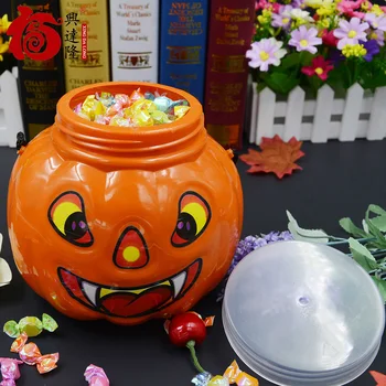 

1pc Halloween Candy Bucket Pumpkin Bucket With Lid Children Candy Holder Party Favors Supplies Storage Organizer Container Party