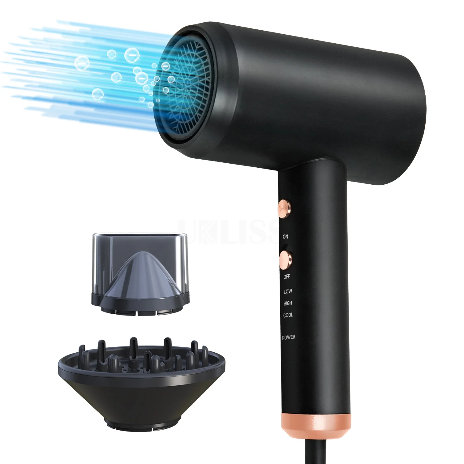 Powerful Ionic Hair Dryer 1800w Professional Blow Dryer Negative Ion