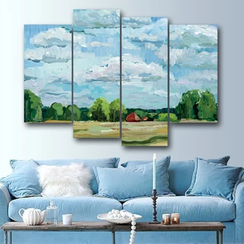 

Laeacco Scenery Wall Pictures Poster Print Canvas Painting Calligraphy Home Decor for Living Room Bedroom Home Decor No Frame