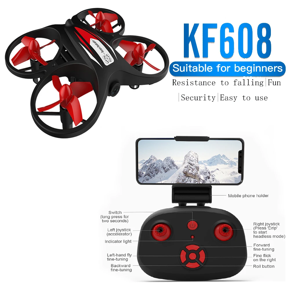 Квадрокоптер KF608 компактный с HD-камерой и поддержкой Wi-Fi | Игрушки хобби