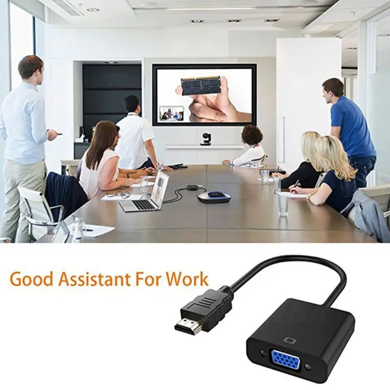 HDMI в VGA кабель конвертер цифровой аналоговый HD 1080P для ПК ноутбука планшета