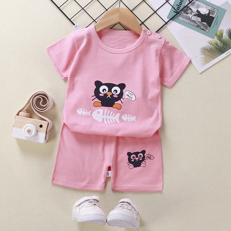 clothing sets black	 Children's Summer Suit Clothes Cotton New Baby Short Sleeve Shorts Clothing Boys' Clothes 2021 Girls' Baby Summer Casual Set dad and baby clothing sets	 Clothing Sets