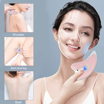 

EMS Face Lifting Tool Skin Massage Body Lift Facial Gua Sha Rechargeable Skin Rejuvenation Massager Electirc Scraping Scraper