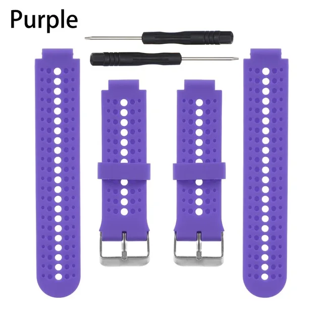 purple Для Garmin Forerunner 235 Ремешок Браслет Силиконовый ремешок для смарт-часов Garmin Forerunner 220/230/235/620/630/735XT/235Lite аксессуар - Цвет: purple