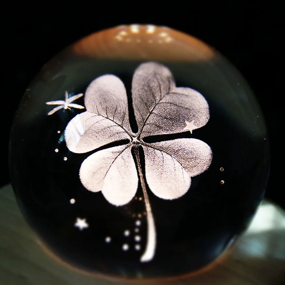 3D Хрустальный шар деревянная музыкальная шкатулка светящийся вращающийся Bluetooth динамик с проекцией светодиодный светильник для девочек детский подарок на день рождения и Рождество - Цвет: Grass