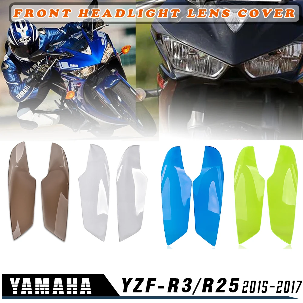 

Motorcycle Headlight Screen Protector Cover For Yamaha YZF-R3 YZF-25 Parts Shield Guard Lens YZFR3 YZF25 R3 R25 2015 2016 2017