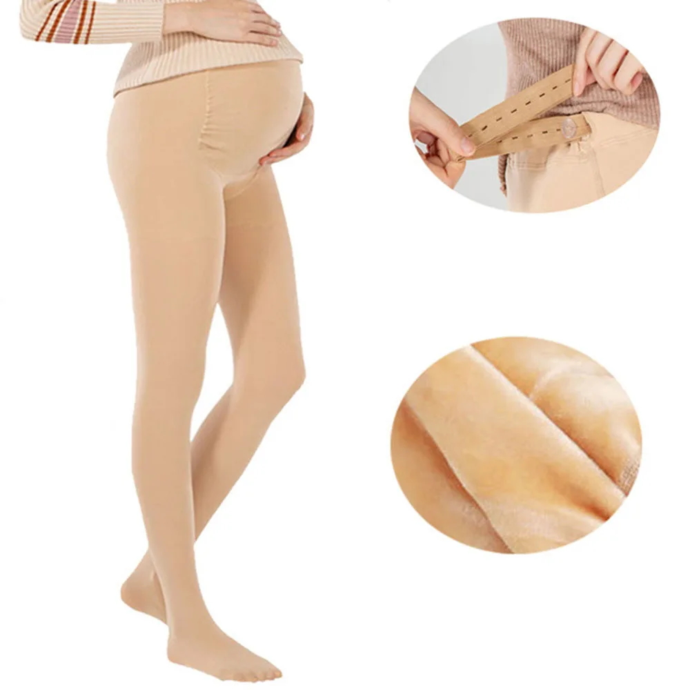 Winter Woman Maternity Leggings Velvet Pregnant Pants Adjustable Belly Band Clothes Brace Mujer Pregnancy Embarazada Premama