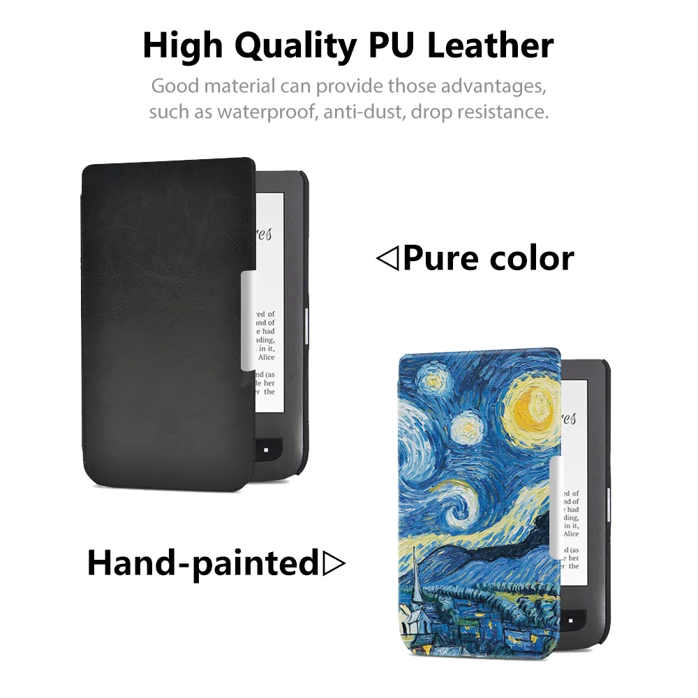 Чехол-книжка из ПУ кожи для pocketbook 614/624/626 plus для pocketbook touch lux 3 e-reader, чехол для электронной книги+ Бесплатный подарок