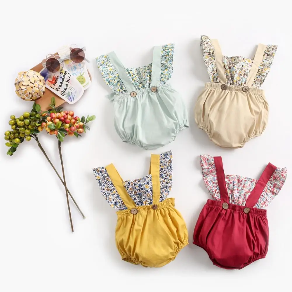 Sanlutoz-peleles florales para niñas pequeñas, ropa de verano sin mangas para bebés, ropa bonita para niñas pequeñas