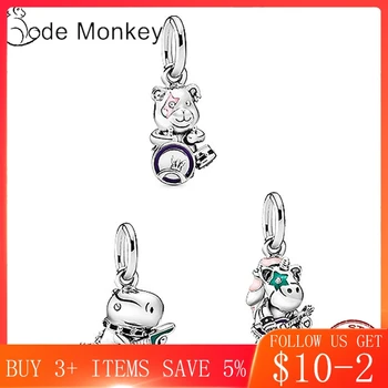 

CodeMonkey 2020 New Arrival 3 Style Cute Cartoon Unicorn Charms fit Origianl Design Bracelet 925 Sterling Silver DIY Jewlery