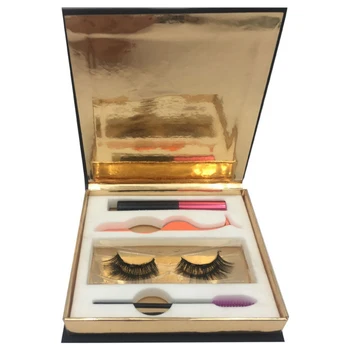 

2020 Magnetic Eyeliner Set False Eyelash Tweezers Magnetic Eyeliner Liquid Lash Brush Kit Eye Makeup Tool 2020