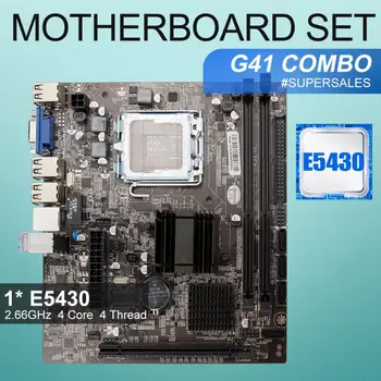

LGA 775 771 Mainboard G41 Motherboard combo kit set with E5430 2.66ghz 12m 1333mhz For Home, Office, Entertainment