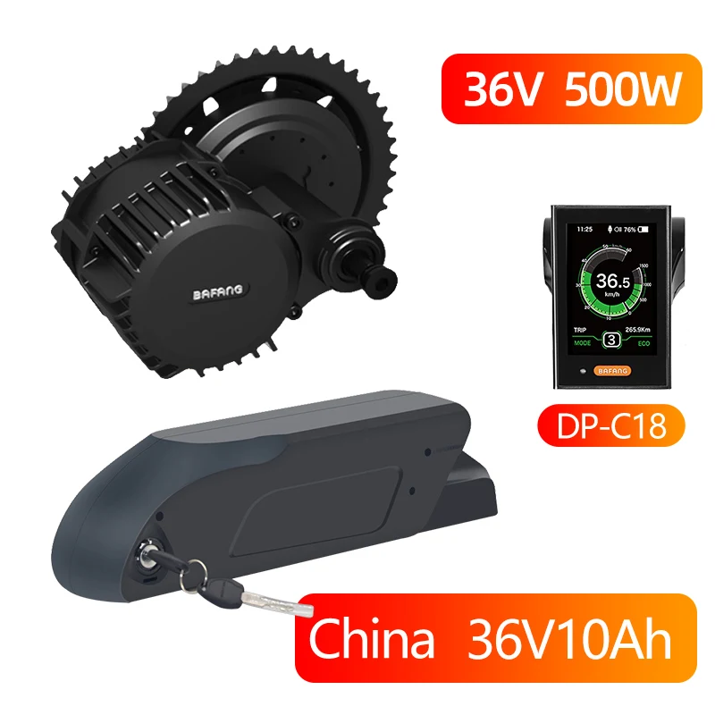 Bafang BBS02B 36 в 500 Вт среднемоторный привод 8fun BBS02 велосипед электрический e велосипед конверсионный комплект центральный двигатель eBike часть eBike Середина - Цвет: C18 36V10Ah  China