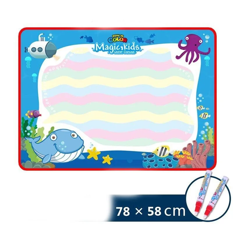 

Magic Magic Canvas Baby Graffiti Large Size Color Cartoon Doing Homework Blanket Early Education Toy