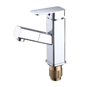 

1pc Faucet Chic Stylish Creative Fashion Pull Out Faucet Copper Kitchen Faucet Bathroom Water Faucet Cold Hot Mixed Faucet A30