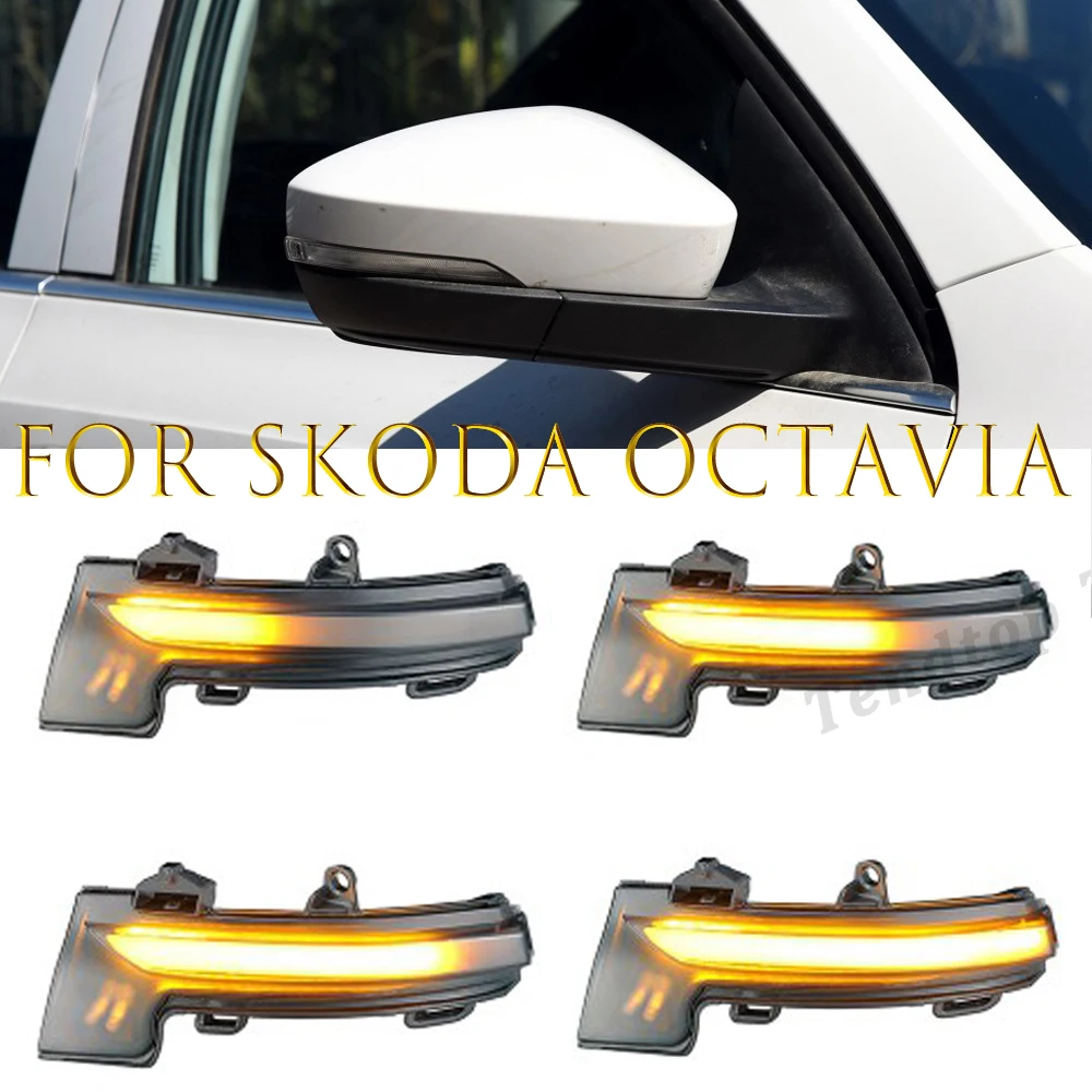 

Fit For Skoda Octavia Mk3 5E 2013-2019 SUPERB 2x Dynamic LED Turn Signal Light Side Mirror Indicator Blinke Car Accessories