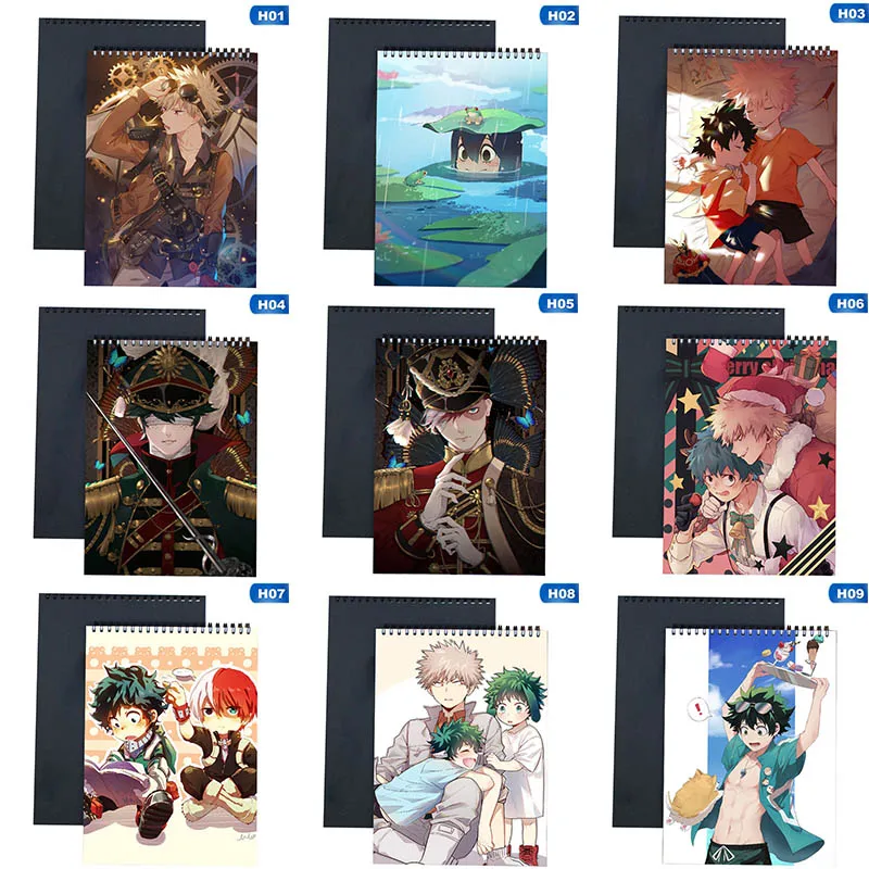 

A4 Anime My Hero Academia Watercolor Paper Sketch Book Portable Sketchbook Graffiti Sketch Hand Painting Notebook