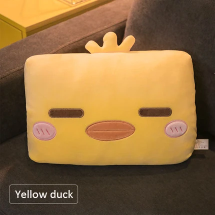 Yellow duck Новинка Kawaii плюшевая грелка для рук Подушка милый мультфильм чучела животных кукольные диванные подушки зимние руки грелки для девочек детские игрушки подарки - Цвет: Yellow duck