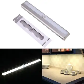

Wireless PIR Motion Sensor 10 LED Battery Powered Light Drawer Wardrobe