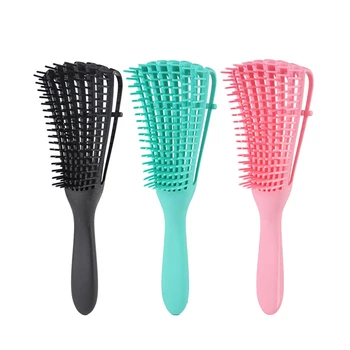 

Detangling Hair Brush Handle Bright Colors Magic Tangle Comb Shower Massage Scalp Comb Salon Hairdressing Octopus