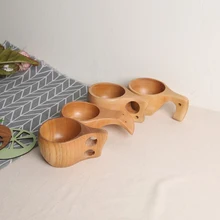 Finland Kuksa портативная кофейная кружка ручка из резины и дерева сок молоко чай чашка для кофе посуда для напитков Proboscis деревянная чашка